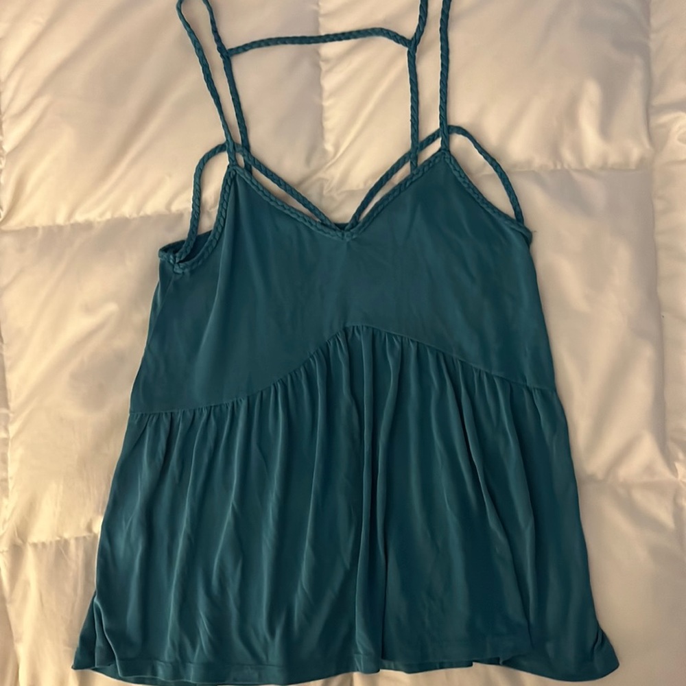 Soft and Sexy American Eagle Tank Top Small Green Teal